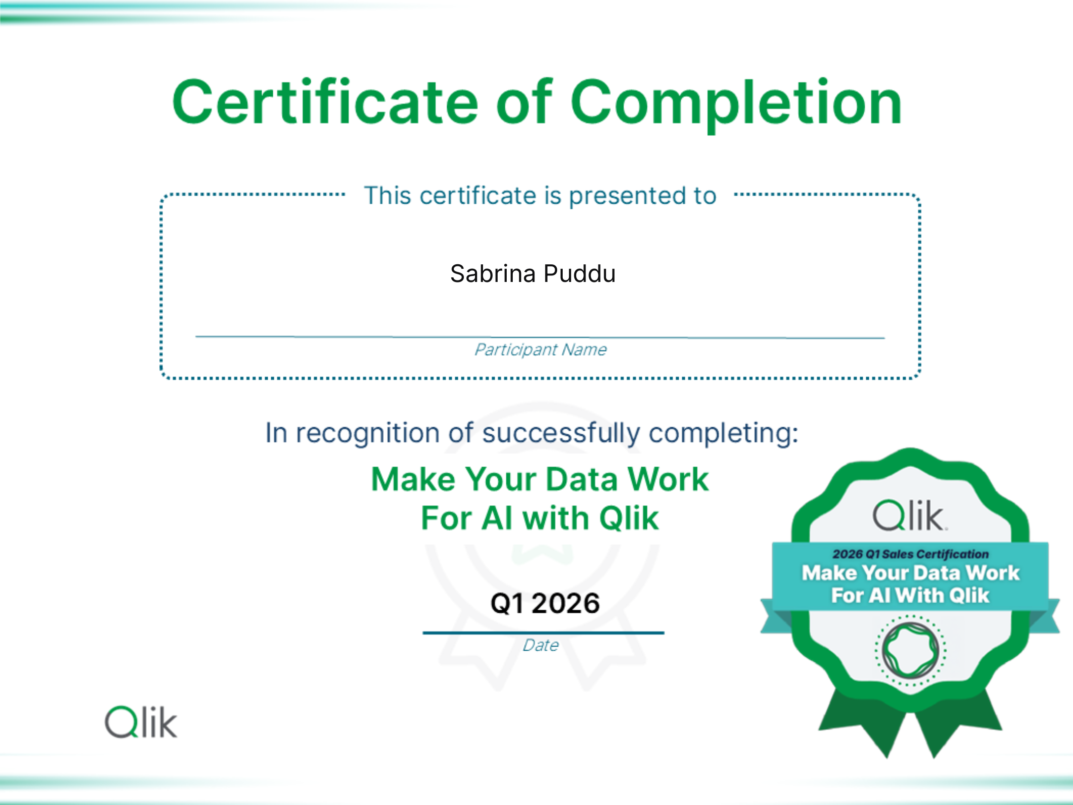 Sabrina Puddu - Cloud Migration Specialist @ Qlik | Data Analytics ...